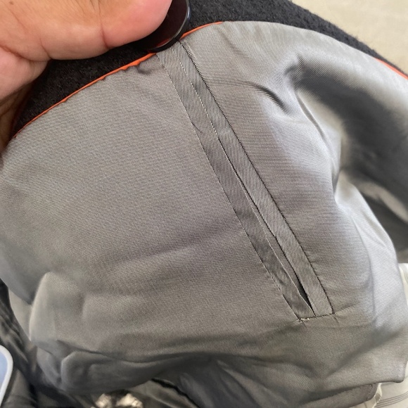 Pre-Owned Millard Fillmore Military-Style Wool Blend Cropped Peacoat – Size L - Picture 9 of 9